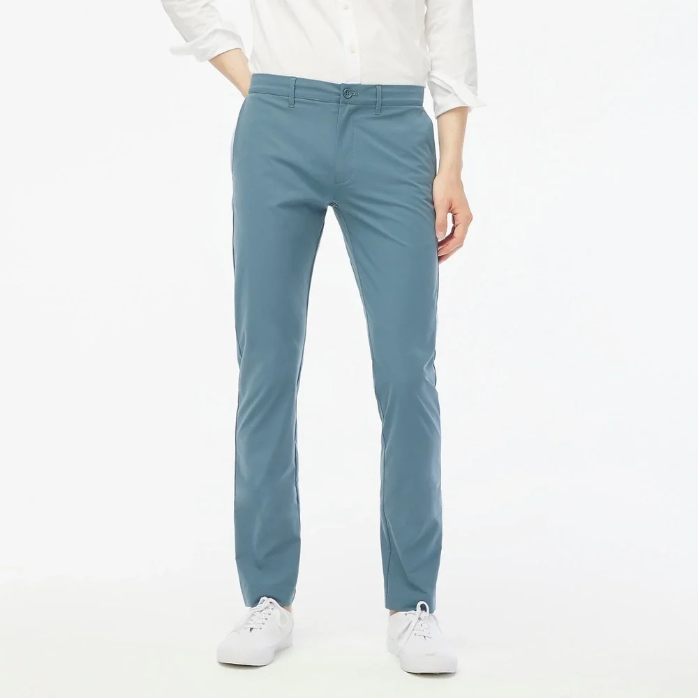 NWOT  J.Crew Men's Sz 32x30 484 Slim-Fit Tech Chino Pant Mountain Fog Bluish